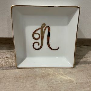 Monogram N ring dish
